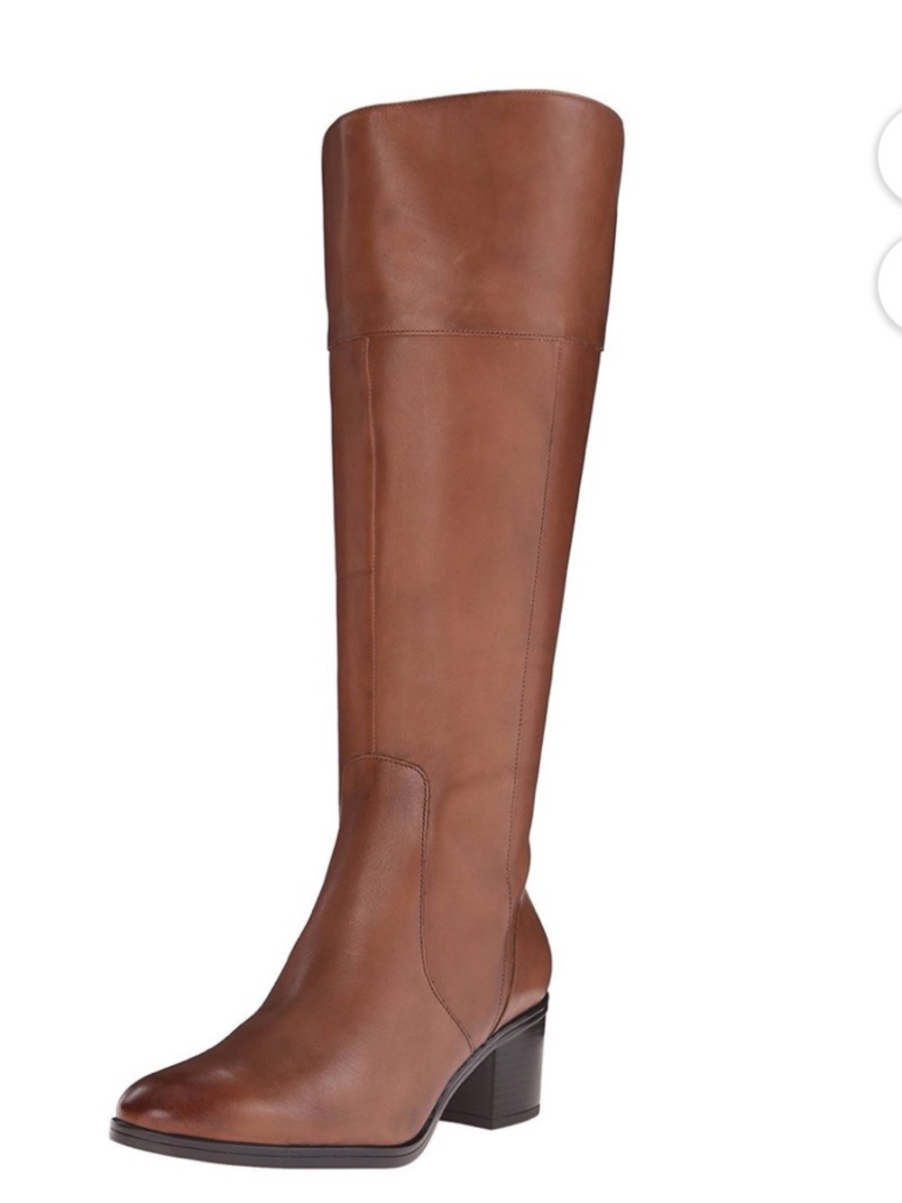 Women's Naturalizer Brown Leather Knee High Riding Boots Women’s 7.5 Block Heel